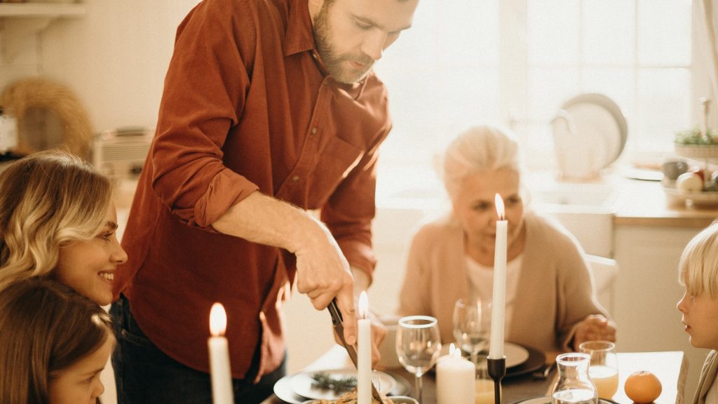 Family Having Winter Meal